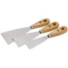 kwb 029997 Trowel set flexible Metal Wood handle 3 pcs rust-resistant