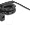90114 Telephone cable / coiled cable, RJ11 plug / RJ45 socket, 5 m