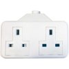 SMJ RTS2GW White Trailing Extension Socket 13A 2-Gang