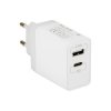 Ładowarka - zasilacz 5V/3A 9V/2A 12V/1,5 PD3.0/30W sieciowy USB+USB-C / 76-005