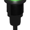 Lampka kontrolna do montażu panelowego 10 → 30V dc, czerwona 18mm LED Czarny Banner