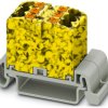 Distribution block, push-in connection, 0.14-4.0 mm², 6 pole, 24 A, 8 kV, yellow/black, 3273152