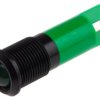 Lampka kontrolna do montażu panelowego 220V ac, zielona 14mm LED Faston, oczko lutownicze RS PRO