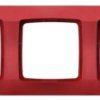 KARO Ramka potrójna perłowa czerwień R-3S/55