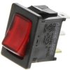 Przełącznik kołyskowy podświetlany 230V, czerwony stabilny ON-OFF