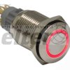 Przeł. przycisk. okrągły ON-(ON) płaski czerw.12V