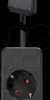 933.014 SmartPlug flat plug, with 3x protective contact socket strip, bl