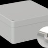 Industrial housing, 122 x 120 x 55 mm, IP65, light gray