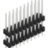Pin header, 20 pole, pitch 2.54 mm, straight, black, 10051370