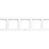 SONATA Ramka pięciokrotna do łączników IP-44 biały mat RH-5R/75