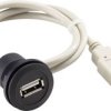 Gniazdo USB do zabudowy 2.0, typ A Schlegel RRJ_USB_SW, 0.60 m, 1 szt.