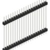 Pin header, 20 pole, pitch 2.54 mm, straight, black, 10056948