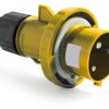 Złącze przemysłowe - zasilające 32A Wtyczka 100 → 130 V. 2P + E RS PRO Żółty Montaż na kablu IP67