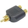 RCA wtyk - 2xRCA gniazdo Gold