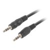 Kabel stereo minijack (M) - minijack (M) 1,2m CA-MJMJ-10CC-0012-BK