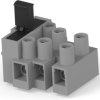 Connection terminal, 3 pole, 0.326-3.31 mm², gray, screw connection, 10 A, 2-1776301-3
