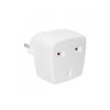 Adapter podr. AC wt.PL-gn.UK bi. Przejściówka, biały