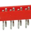 Pin header, 14 pole, pitch 1.27 mm, straight, red, 8-215464-4
