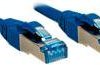 kabel LAN LINDY 47146, 1 szt., RJ45, CAT 6a, S/FTP, 0.50 m, niebieski