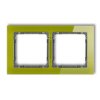 DECO Ramka 2 podwójna uniwersalna - efekt szkła (ramka zielona: spód grafitowy) zielony 2-11-DRS-2 KARLIK