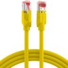 Patch cable, RJ45 plug, straight to RJ45 plug, straight, Cat 6A, S/FTP, LSZH, 0.15 m, yellow, K8055.0,15