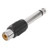 Przejście JACK wtyk 6.3mm - gniazdo RCA plastikowe
