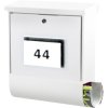Burg Wächter 4400W Malaga Letterbox Steel White Robust Galvanised Design
