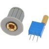 Potencjometr precyzyjny 3296W 10K ohm z pokrętłem i gałką