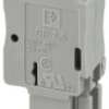 Plug, spring balancer connection, 0.08-4.0 mm², 2 pole, 24 A, 6 kV, gray, 3040261