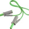 VOLTCRAFT MSB-501 Przewód pomiarowy bezpieczny złącze męskie, lamelkowe 4 mm złącze męskie, lamelkowe 4 mm 0.50 m zielon