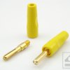 Wtyczka bananowa BS425GOLD-żółta 4mm; RoHS
