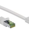 Patch cable, RJ45 plug, straight to RJ45 plug, straight, Cat 8.1, S/FTP, LSZH, 0.25 m, white, 61102