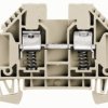 Through terminal block, screw connection, 0.5-6.0 mm², 2 pole, 41 A, 6 kV, dark beige, 9537460000