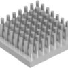 Pin heatsink, (L x W x H) 32.7 x 32.7 x 10 mm, 5.4 to 1.75 K/W, natural aluminum, 10006860