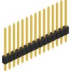 Pin header, 15 pole, pitch 1.27 mm, straight, black, 10060149