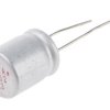 Kondensator aluminiowy z elektrolitem stałym 1000μF 6.3V dc Radialny, Otwór przelotowy Nichicon roztaw: 5mm 10 (Dia.) x