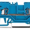 2-wire feed-through terminal, spring-clamp connection, 0.08-1.5 mm², 1 pole, 18 A, 8 kV, blue, 279-904