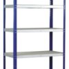 System półek, 5-poziomowy, materiał: Płyta wiórowa, stal galwanizowana, 1800mm x 900mm, 450mm, RS PRO