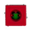 DECO Gniazdo pojedyncze z uziemieniem DATA z kluczem czerwony DGZK KARLIK