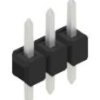 Pin header, 3 pole, pitch 2.54 mm, straight, black, 10047900