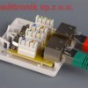 Gniazdo natynkowe podwójne RJ45 FTP kat.6 montaż LSA