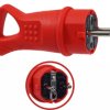Wtyczka gumowa 16A 230V IP44 z uchwytem czerwona AEI602297-R