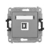 ICON Mechanizm gniazda pojedynczego USB A-B 2.0 szary mat 27IGUSB-3