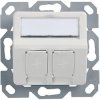 Module mounting, white, flush mounting, for 2 x AMJ, 2 x UMJ, 100021417