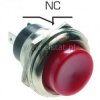 Przeł. przycisk chwilowy okrągły duży NC czerwony