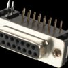 107-15-2-1-00 D-SUB socket, 15-pin, angled