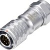 Złącze okrągłe męskie push-pull Weipu SF1210/P9 II, 9 pin, 125 V/AC, IP67, do lutowania