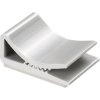 Mounting base, with adhesive tape, PVC, gray, self-adhesive, (L x W x H) 24 x 25 x 9 mm, BYB-5-13H1856, package with 100 pieces