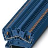 Through terminal block, push-in connection, 0.2-6.0 mm², 2 pole, 32 A, 8 kV, blue, 3213602