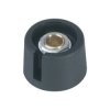OKW A 30 50 069 Com-Knob w Slot - Ø50mm - Bore Ø6mm - Height 16mm - Nero Black